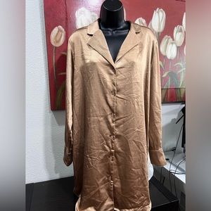 Banana Republic Silk Shirtdress Maverick Tan $45